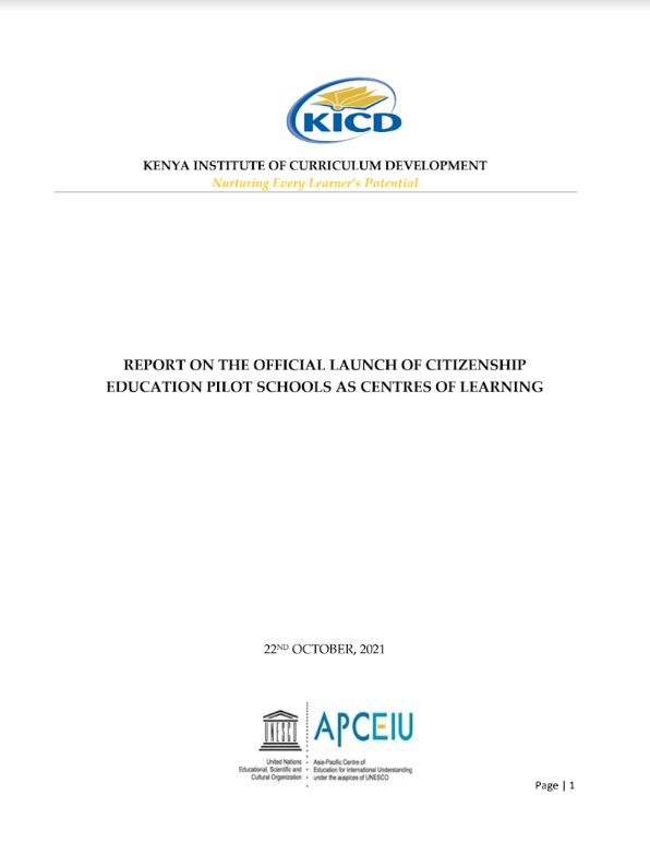 Cover for the Report on the Official Launch of CE Centres of Learning